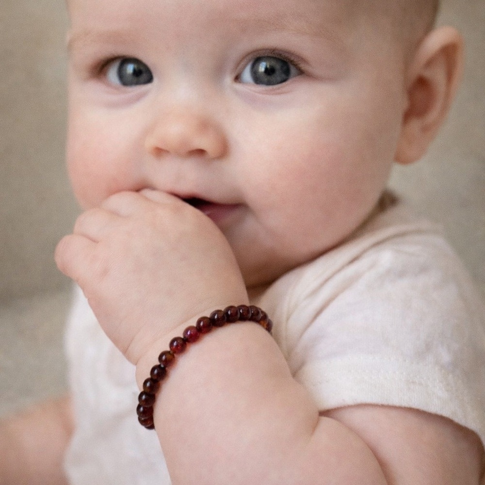 Kids Beaded garnet Bracelet - baby bracelet garnet stones